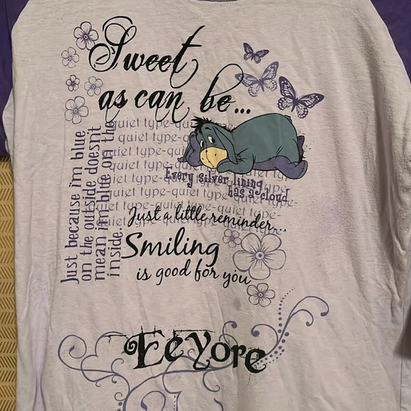 VINTAGE~DISNEY~GRAPHIC TEE~EEYORE~LG - Picture 2 of 3